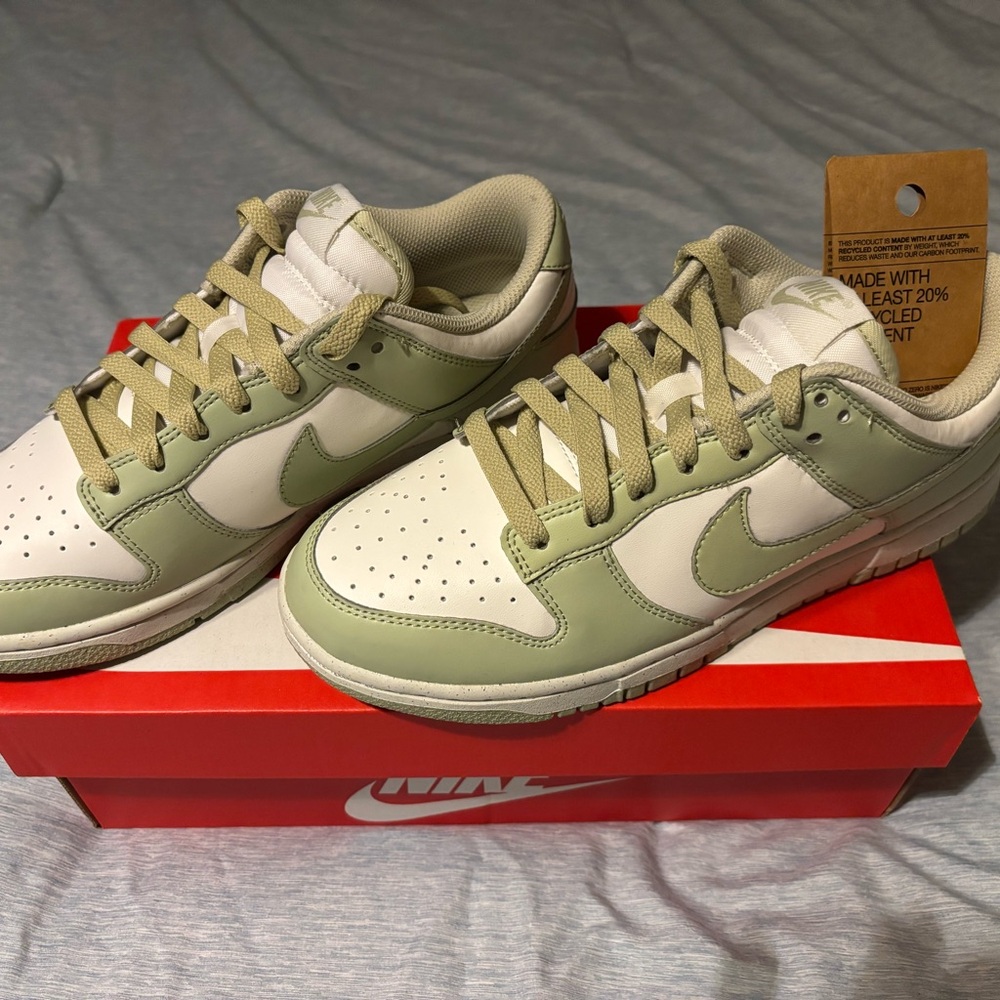 Nike Green and White Sneakers